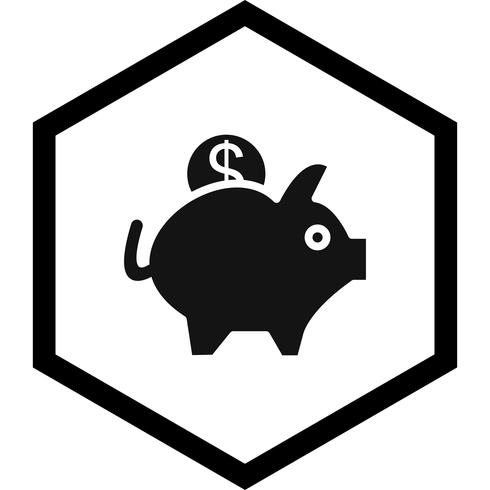 Sparschwein-Icon-Design vektor