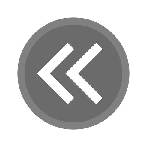 Backward Arrows Icon Design vektor