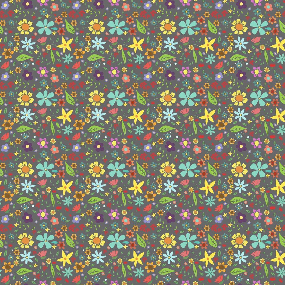 seamless mönster med blommor. blommig background.colored blommor isolerad på vit bakgrund vektor