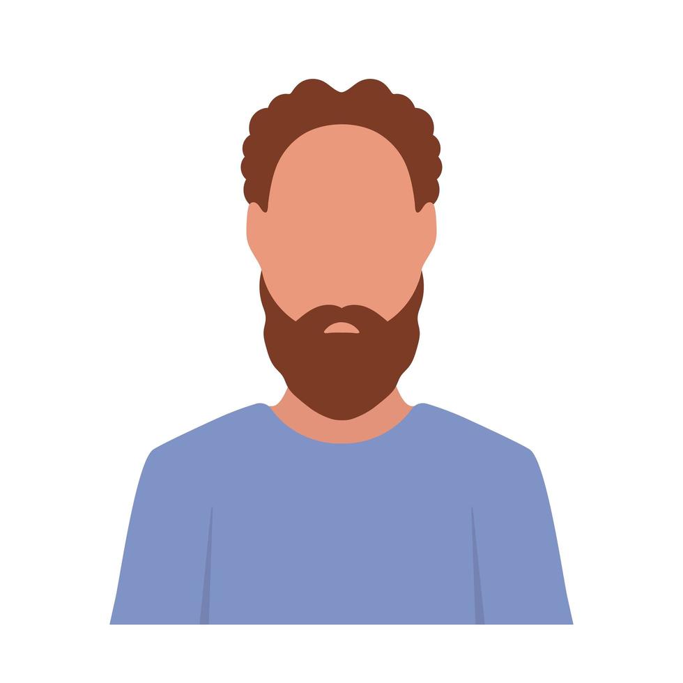 rothaariger Mann mit Bart. Avatar eines europäischen rothaarigen Mannes. Vektor. vektor