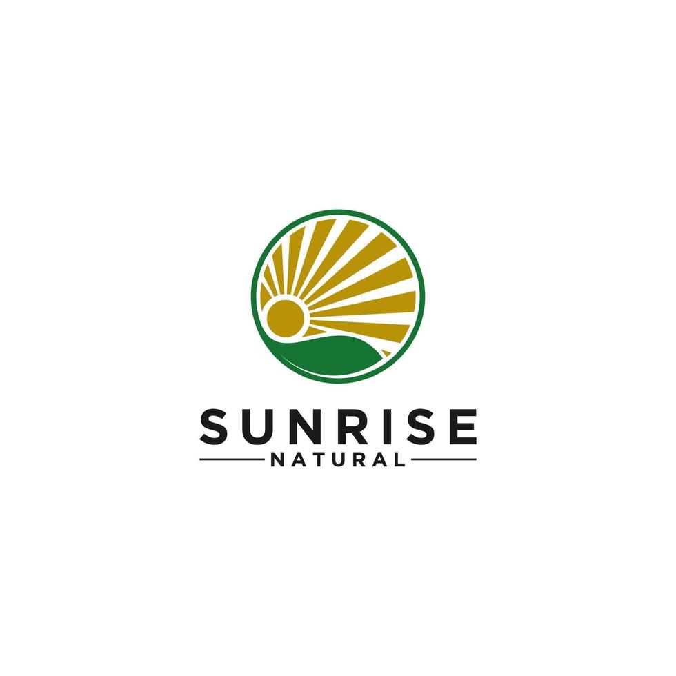 sunrise logotyp mall i vit bakgrund vektor