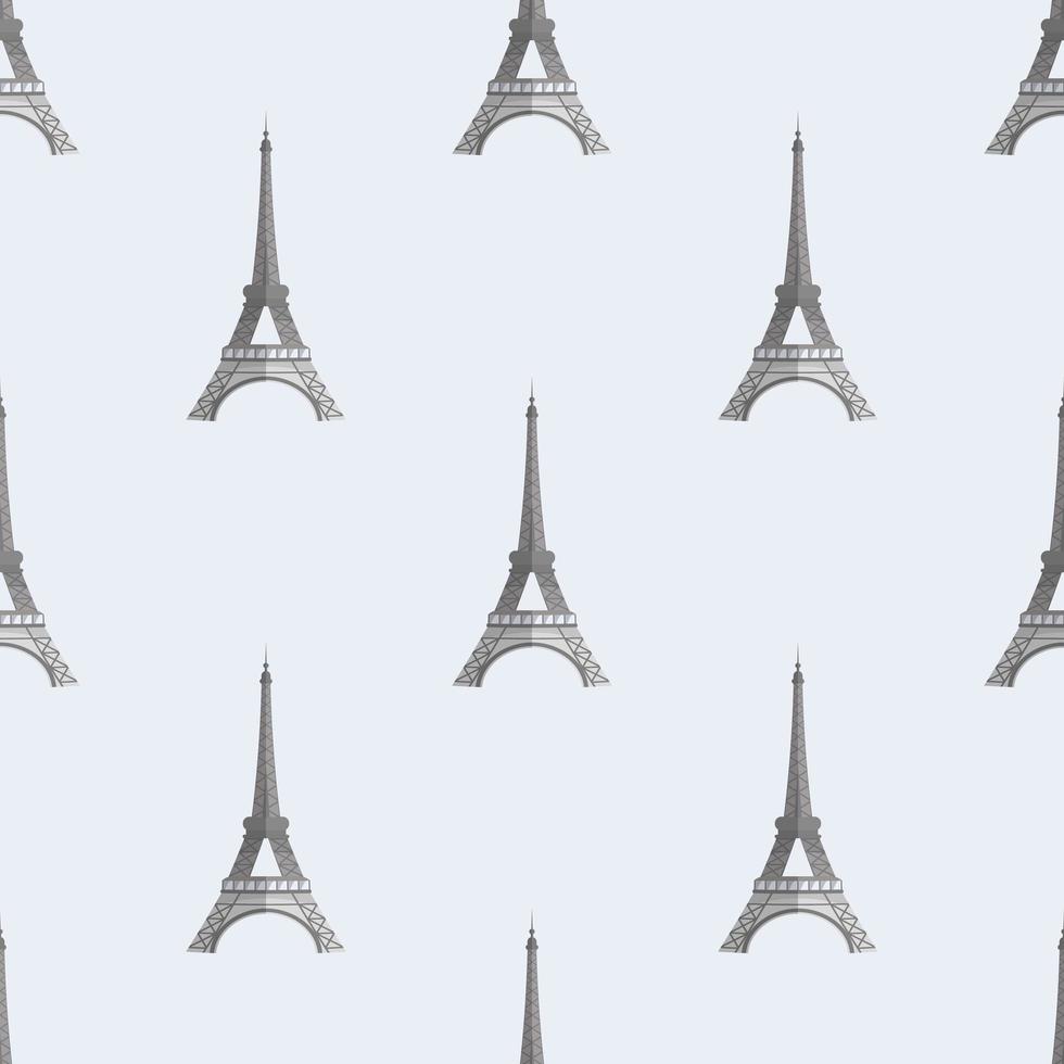 nahtloses Muster mit dem Eiffelturm. geeignet für Hintergründe, Postkarten und Geschenkpapier. Vektor. vektor