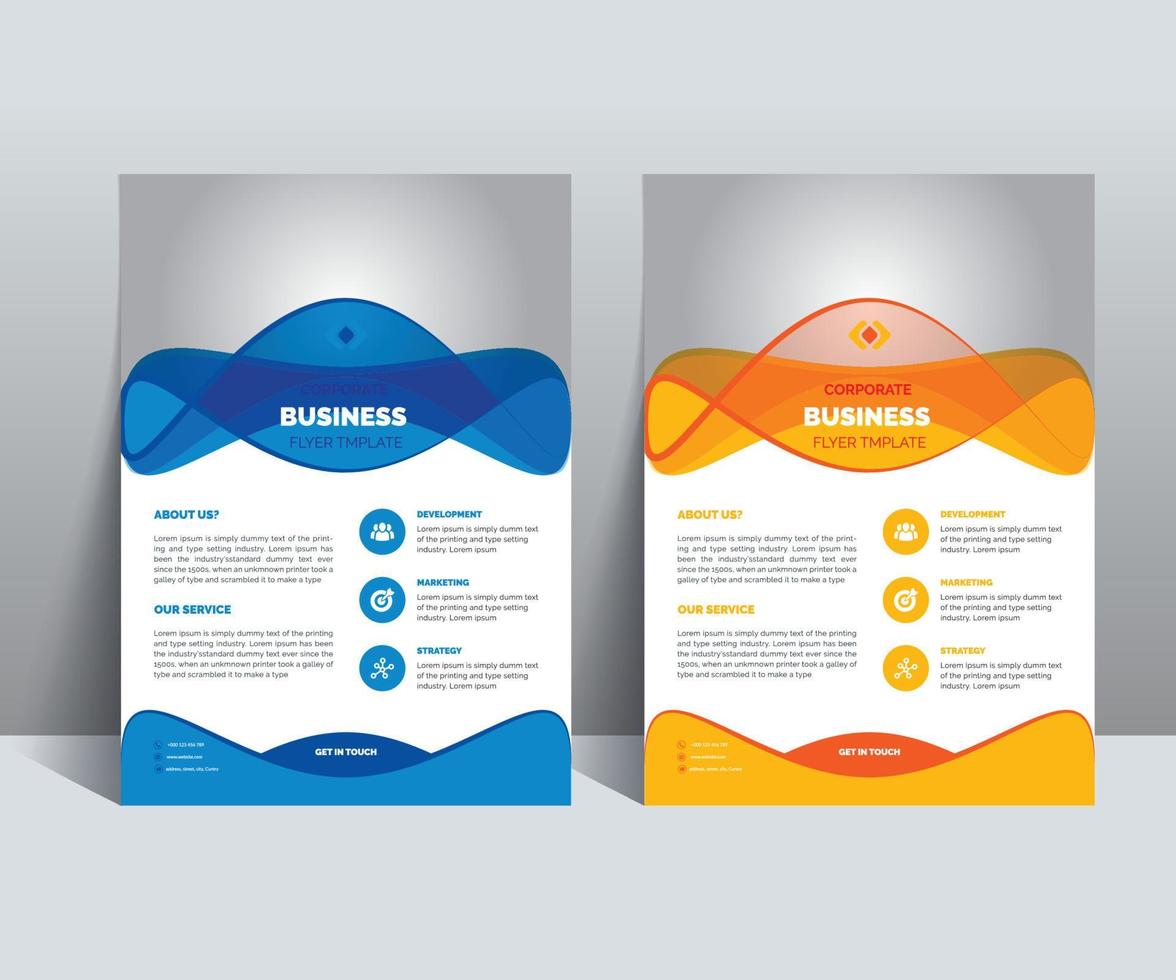 corporate business flyer design layoutmall koncept vektor