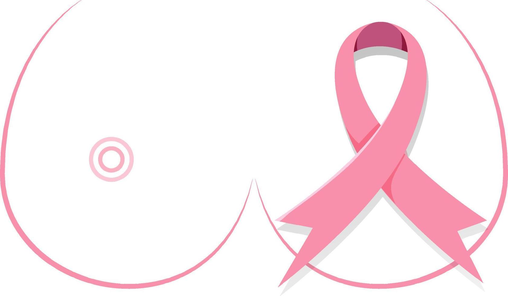 bröstcancer medvetenhet rosa band vektor