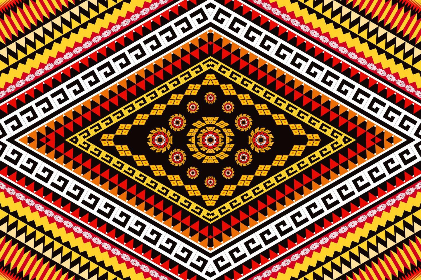 geometrische ethnische orientalische traditionelle pattern.figure tribal Stickerei style.design für Tapeten, Kleidung, Verpackung, Stoff, Vektorgrafik. vektor