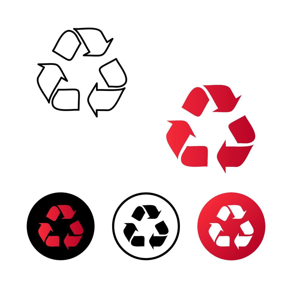 abstrakte Recycling-Symbol Symbol Abbildung vektor
