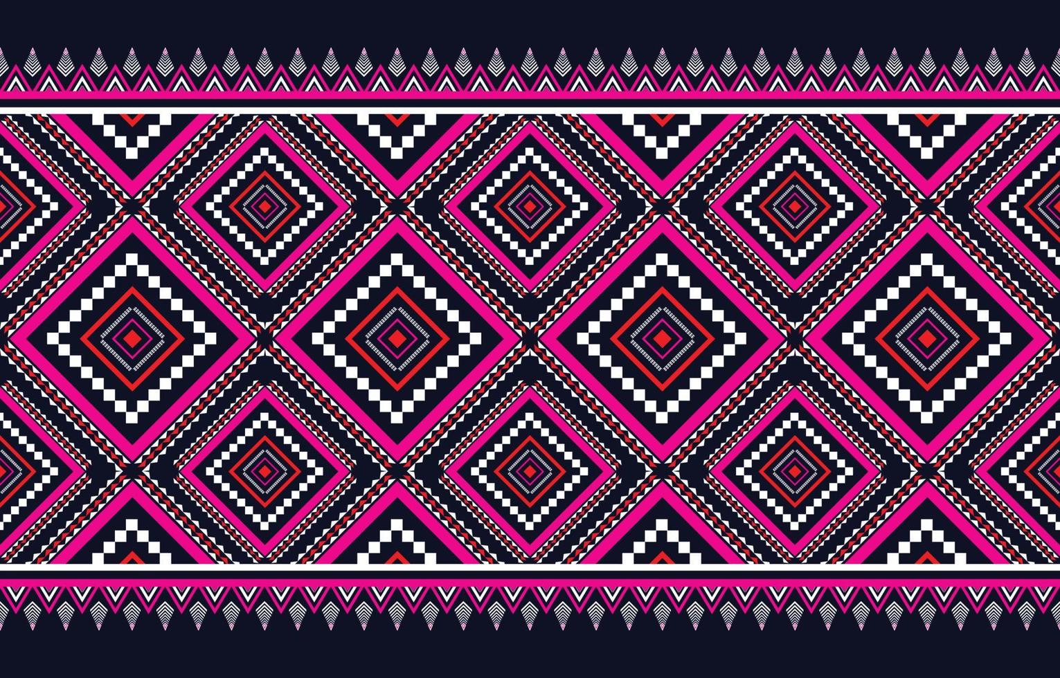 ethnische geometrische muster stammes traditionelle indigene. Design für Hintergrund, Teppich, Tapete, Kleidung, Wrap, Batik, Stickstil-Vektorillustration vektor