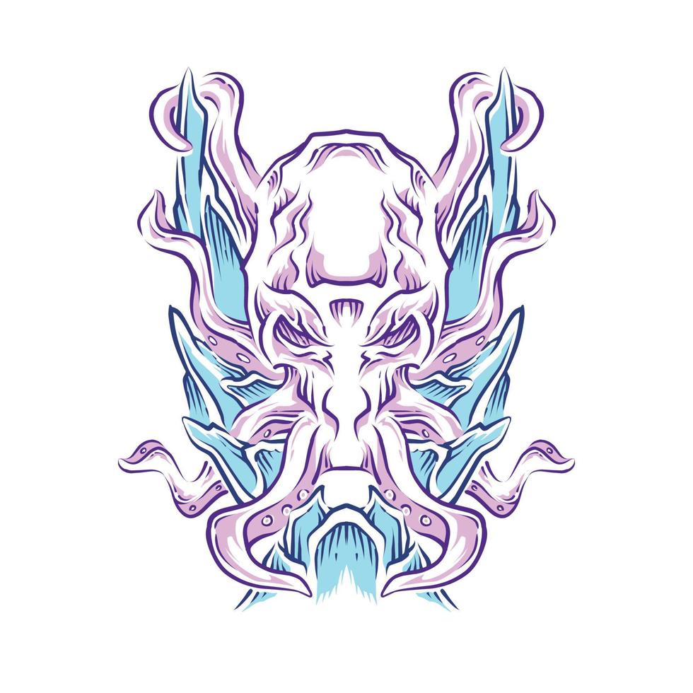 Oktopus-Vektor-Illustration vektor