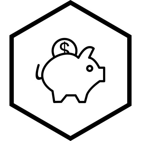 Sparschwein-Icon-Design vektor