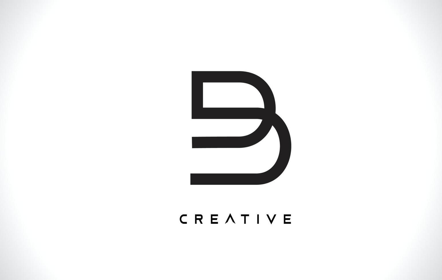 b bokstav design logotyp med kreativ modern trendig minimalistisk monogram stil vektor. vektor