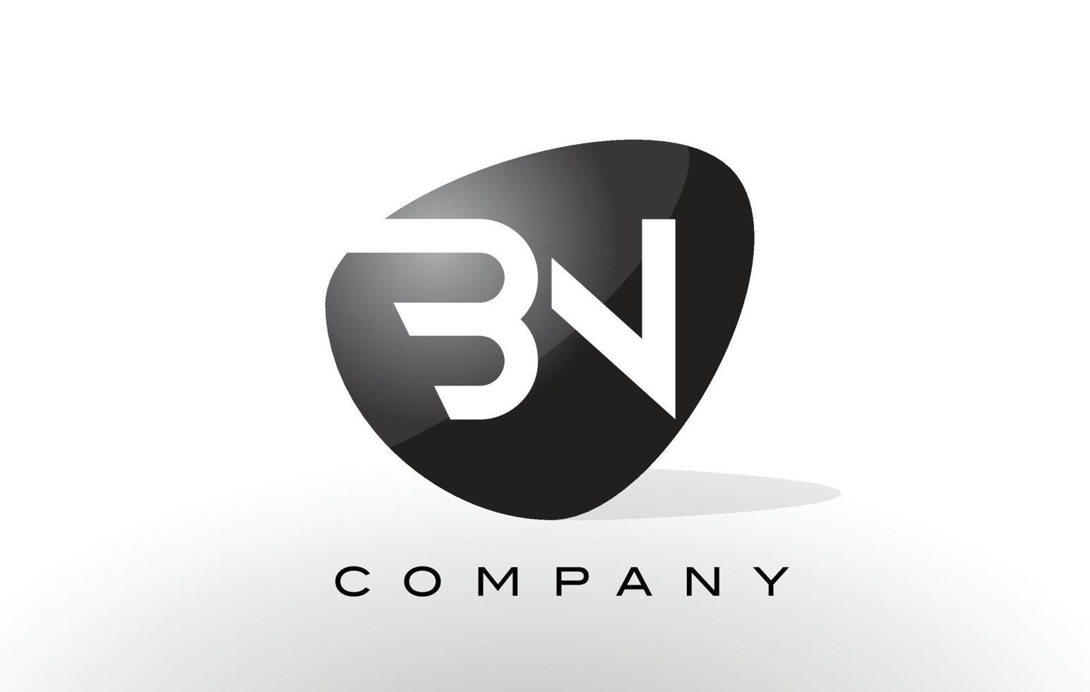 bn logotyp. brev design vektor. vektor