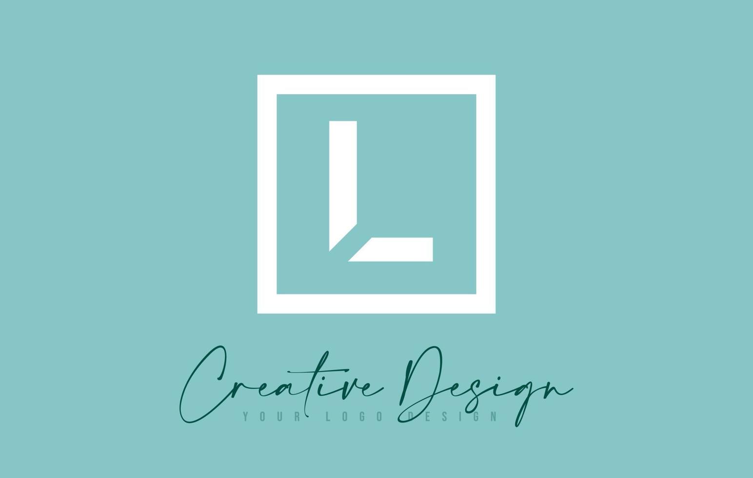 l Brief-Icon-Design mit kreativem, modernem Look und blaugrünem Hintergrund. vektor