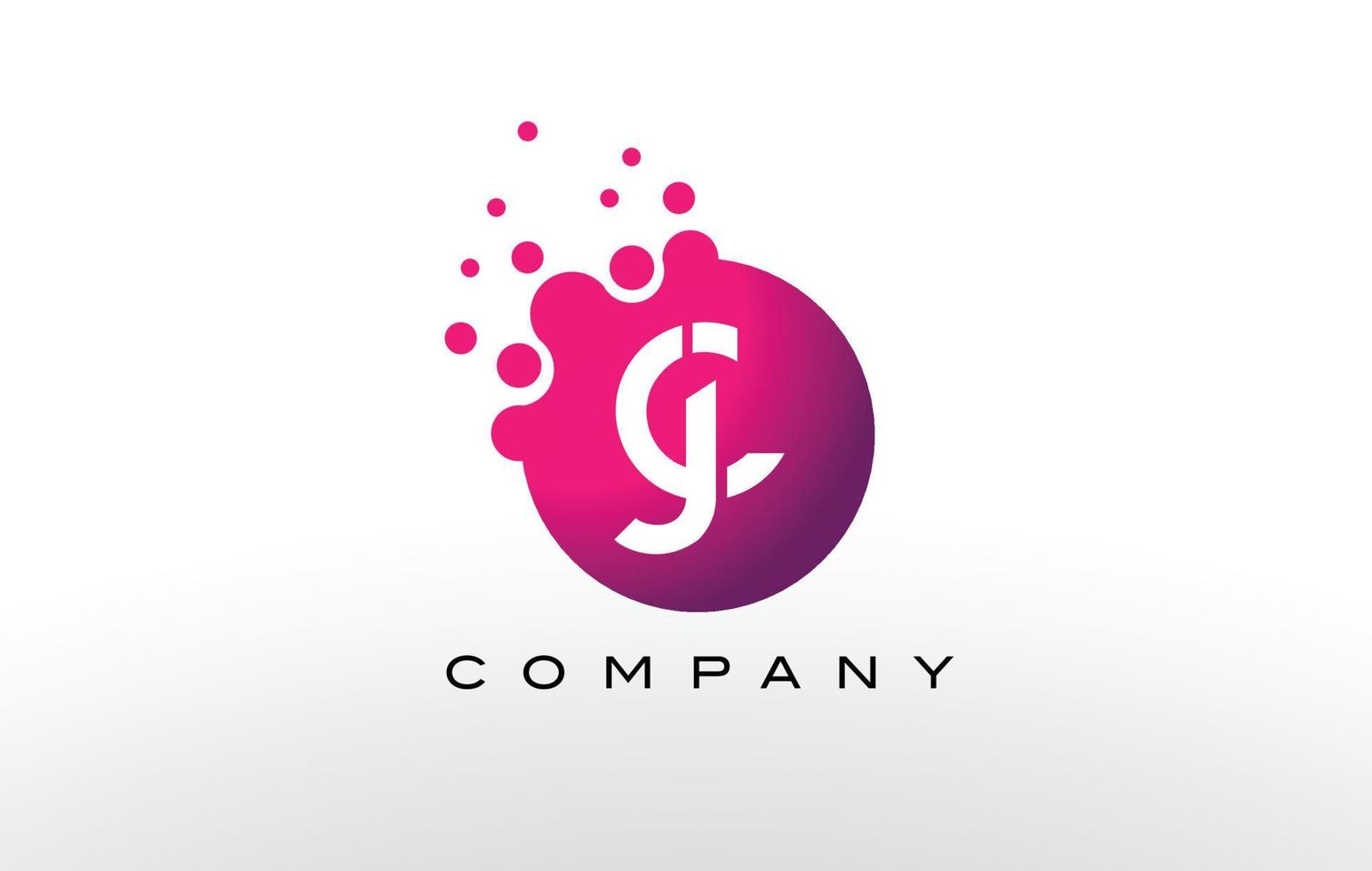 jc Letter Dots Logo-Design mit kreativen trendigen Blasen. vektor