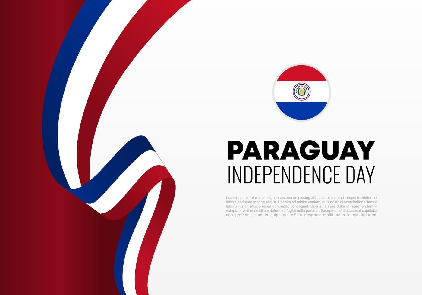 paraguayischer unabhängigkeitstag zur nationalen feier am 14. und 15. mai. vektor