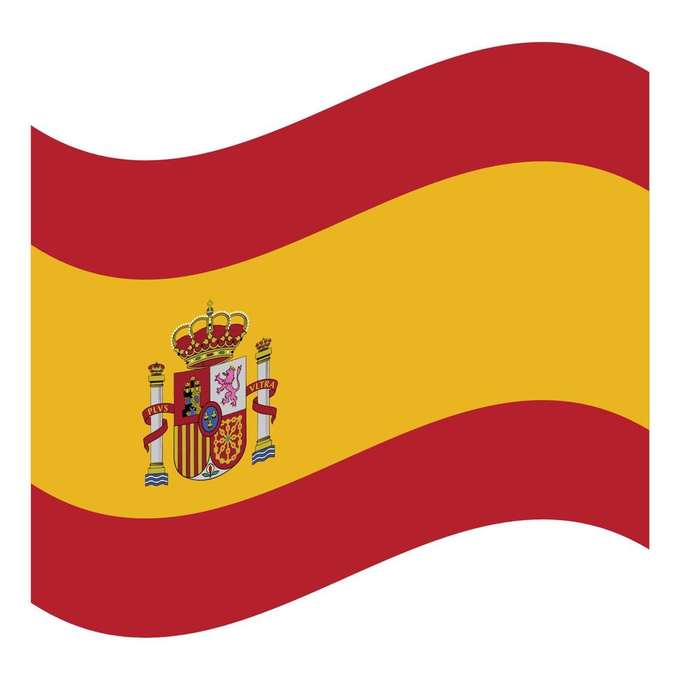 Spaniens nationella flagga vektor