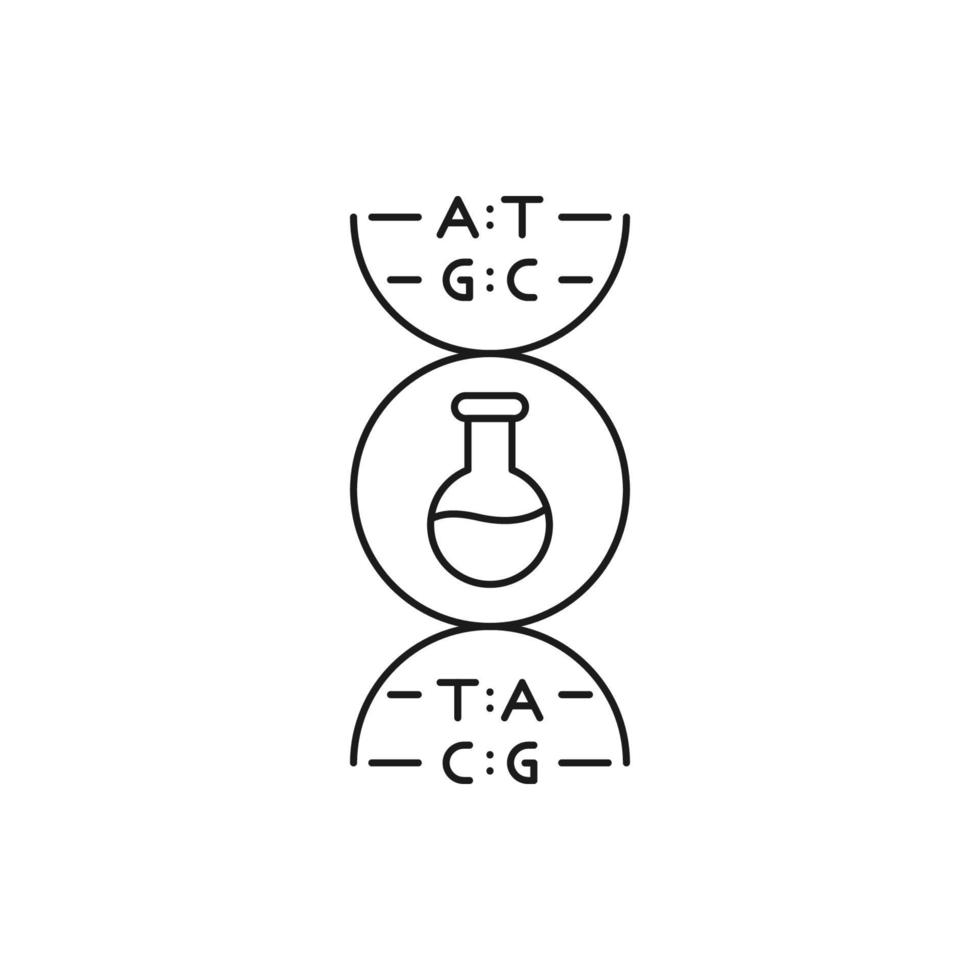 DNA-Labortest medizinischer Symbolvektor vektor