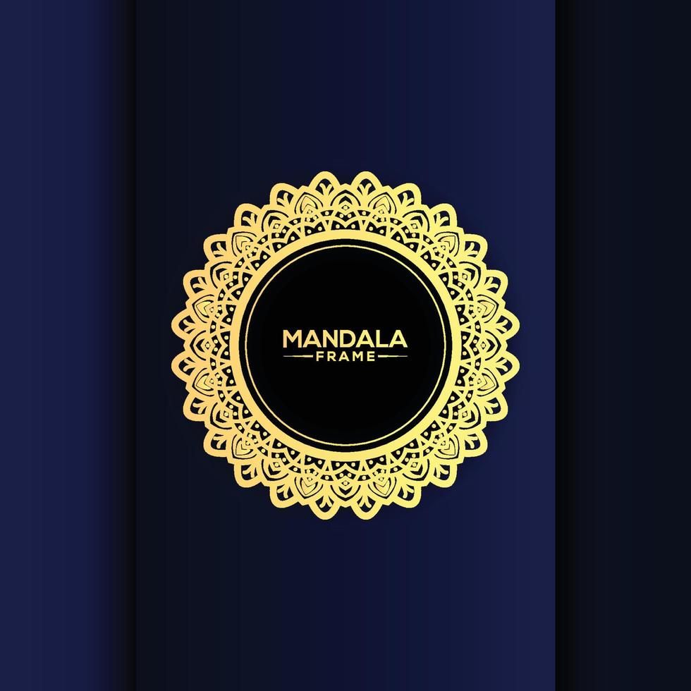 abstrakter schöner Luxus-Mandala-Rahmenhintergrund vektor