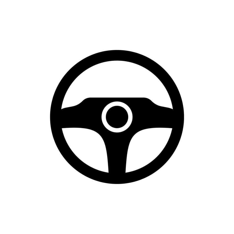 enkel bil hjul ikon på vit bakgrund vektor