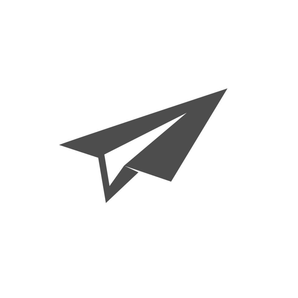enkel ikon av ett pappersflygplan för leverans vektor