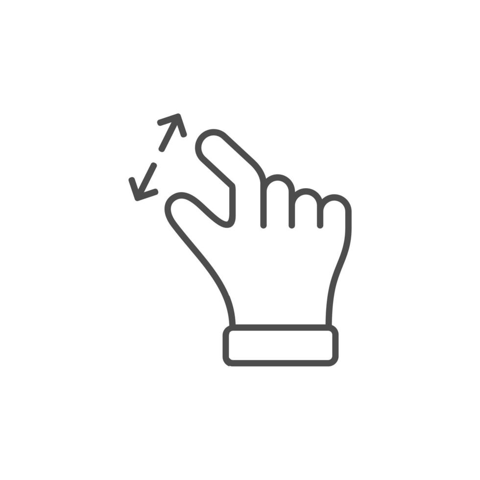 enkel hand gest ikon på vit bakgrund vektor
