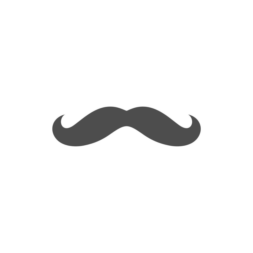 Erwachsener Mann Schnurrbart einfaches Symbol vektor
