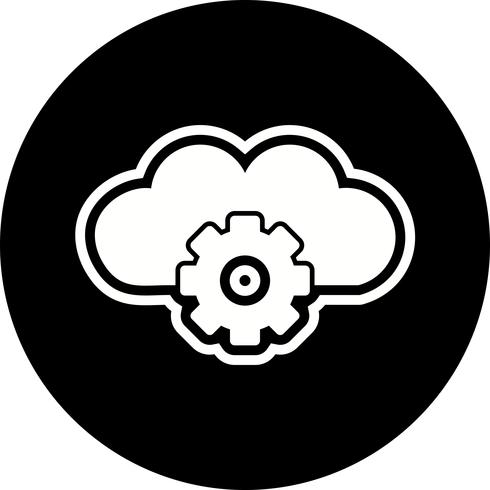 Cloud-Einstellungs-Ikonendesign vektor