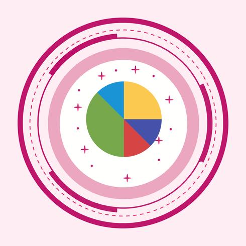 cirkeldiagram ikon design vektor