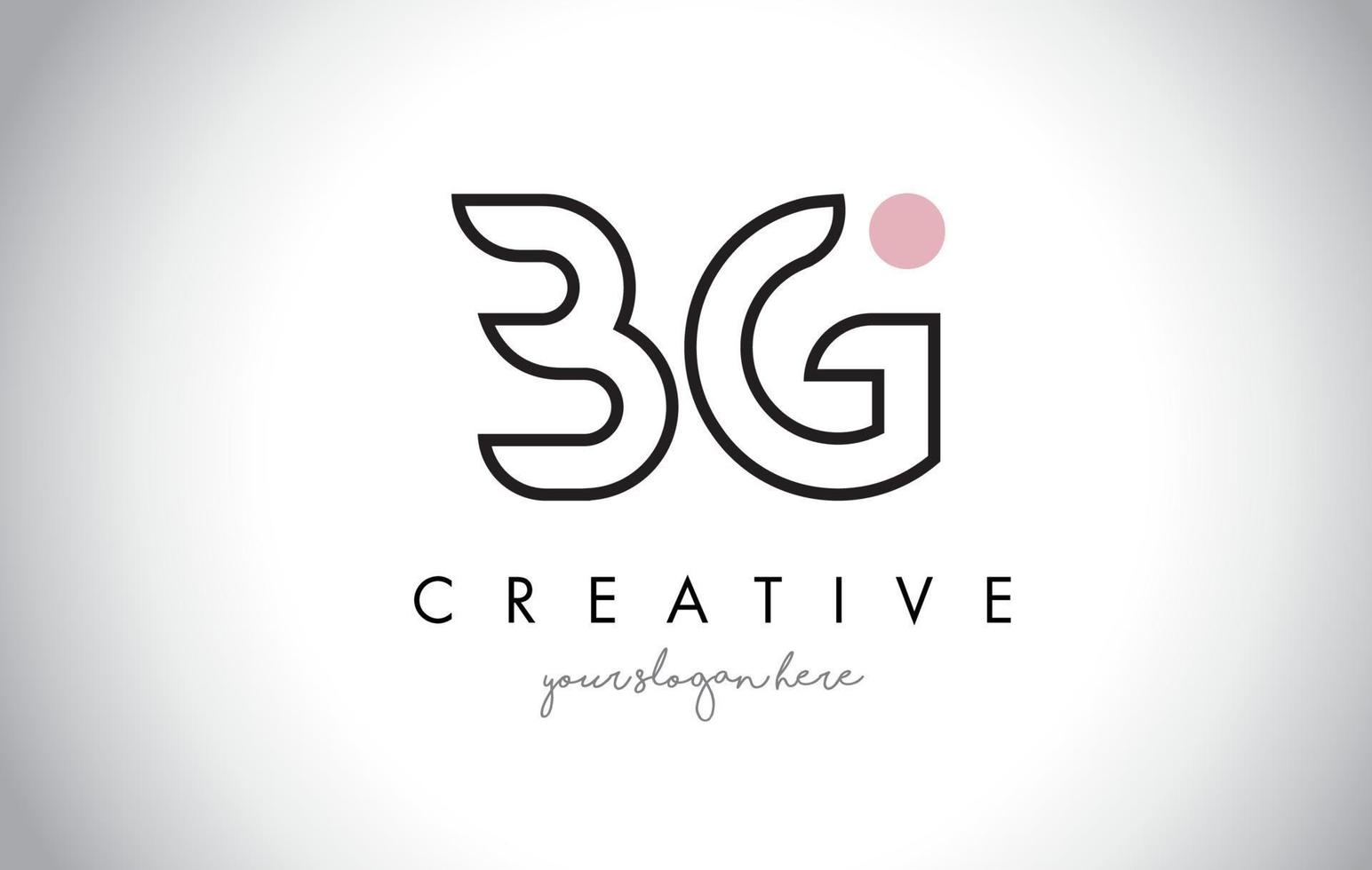 bg-Brief-Logo-Design mit kreativer moderner trendiger Typografie. vektor