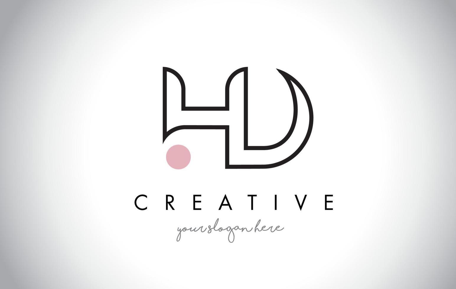 HD-Brief-Logo-Design mit kreativer moderner trendiger Typografie. vektor