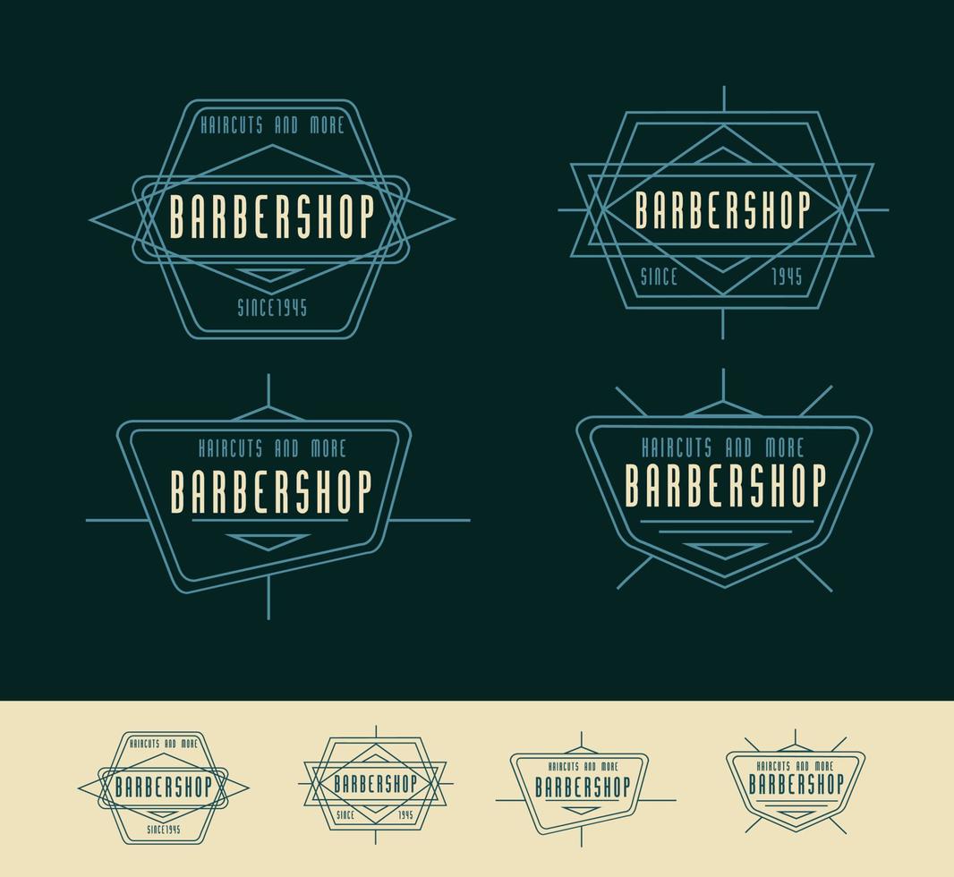 Friseursalon-Logo Vintage-Logo-Design vektor