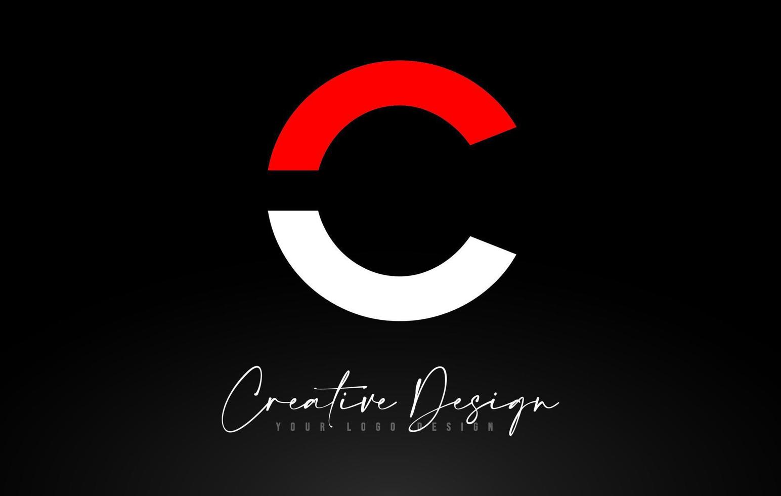 c-Brief-Icon-Design mit kreativem, modernem Look und blaugrünem Hintergrund. vektor