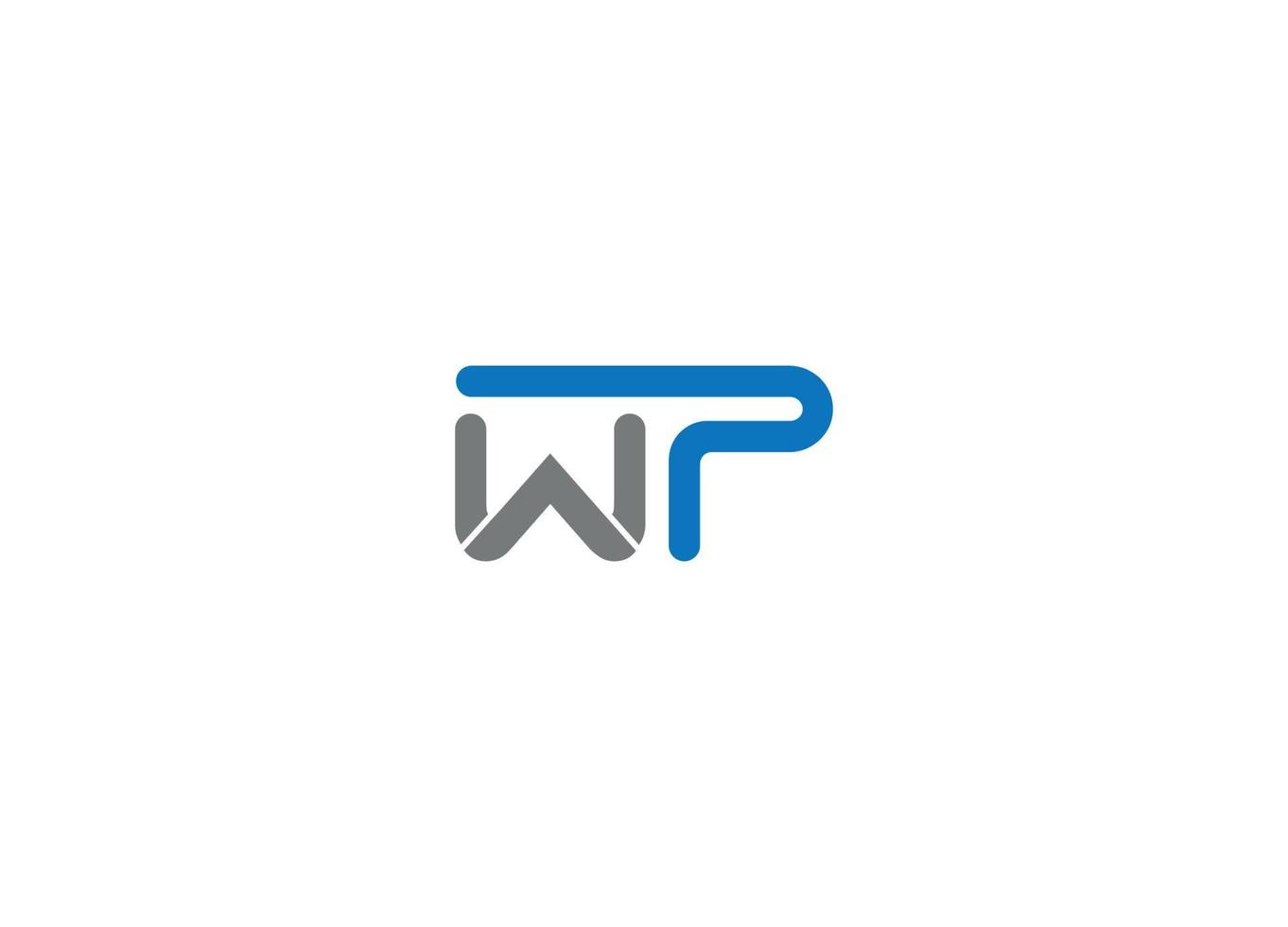 wp-Logo-Design-Vektor-Icon-Vorlage mit weißem Hintergrund vektor