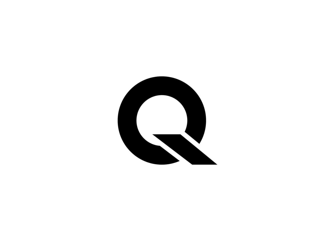 q initial enkel logotyp design vektor ikon monogram mall