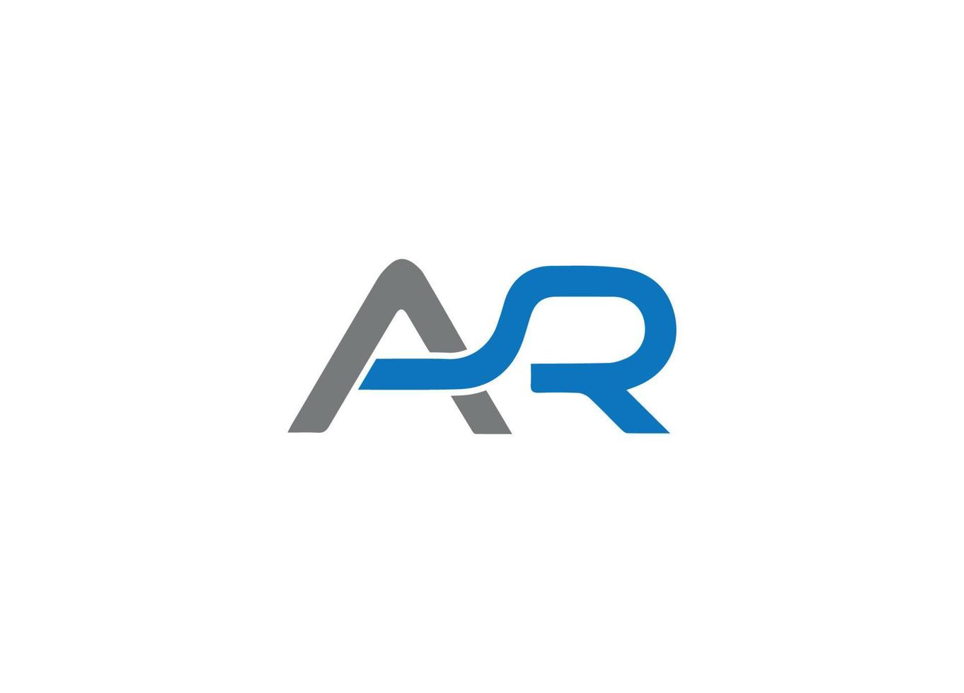 Ar-Logo-Design-Vektor-Icon-Vorlage mit weißem Hintergrund vektor