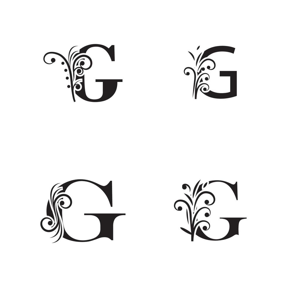 bokstav g logotyp ikon designmallelement för din applikation eller företagsidentitet vektor