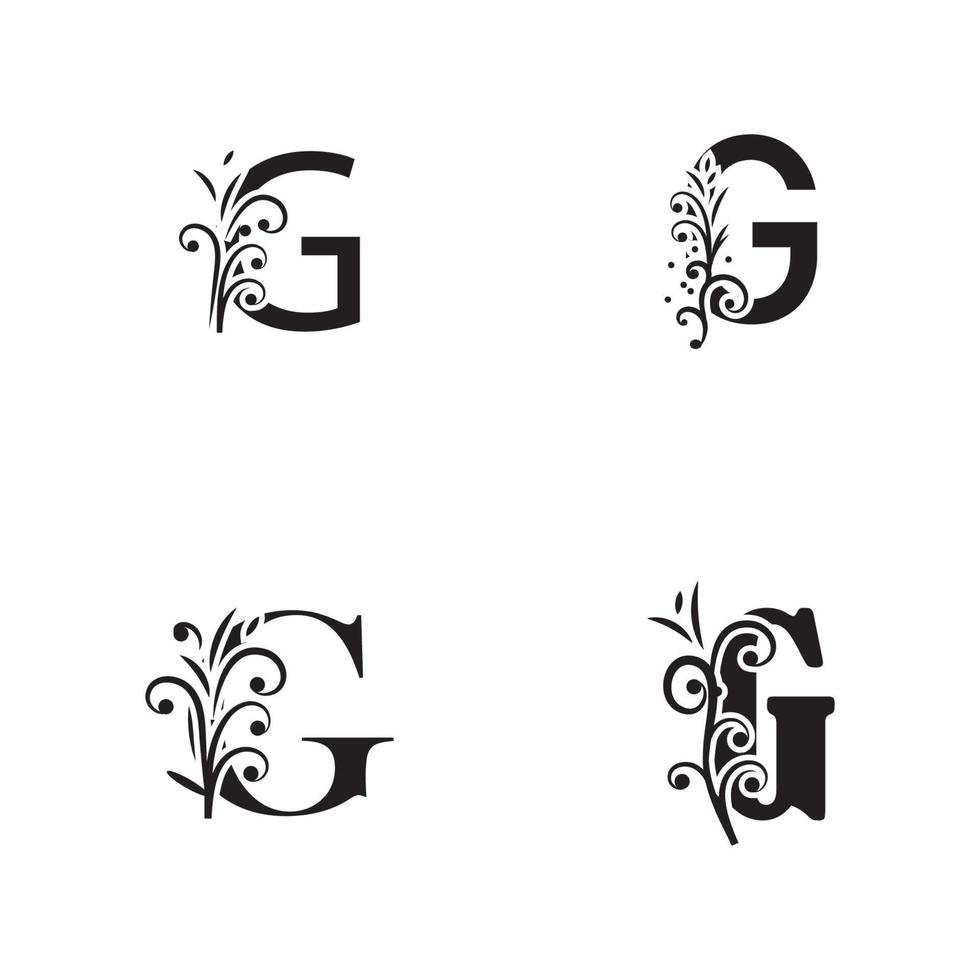 Buchstabe g Logo Icon Design Vorlagenelemente für Ihre Anwendung oder Firmenidentität vektor