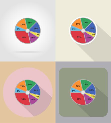 affärs grafik platt ikoner vektor illustration