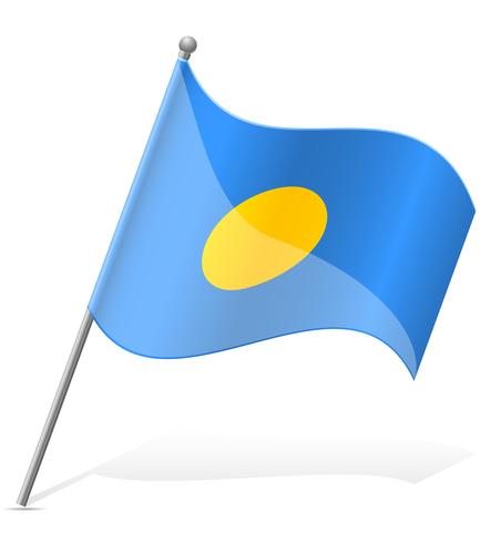 Flagge der Palauan-Vektorillustration vektor