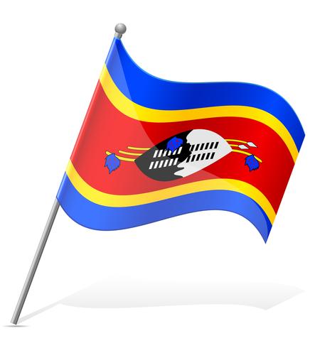 Flagge der Swasiland-Vektorillustration vektor