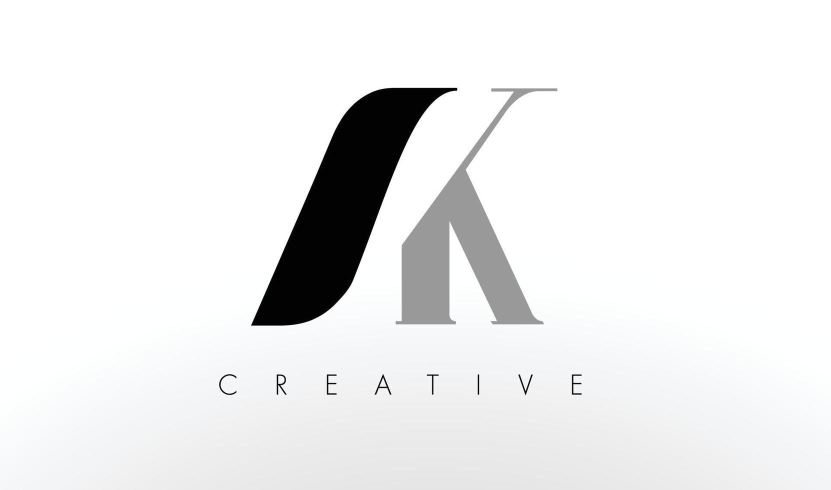 ak-Brief-Logo-Design. Kreatives Ak-Buchstaben-Symbol vektor