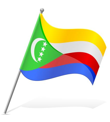 flagga Comoros vektor illustration