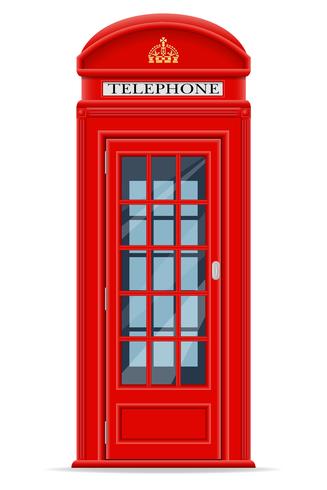 London rote Telefonzelle Vektor-Illustration vektor