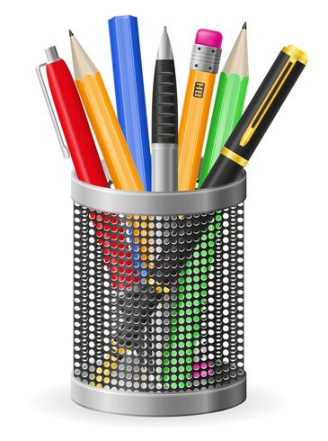 Set Icons Stift und Bleistift-Vektor-Illustration vektor