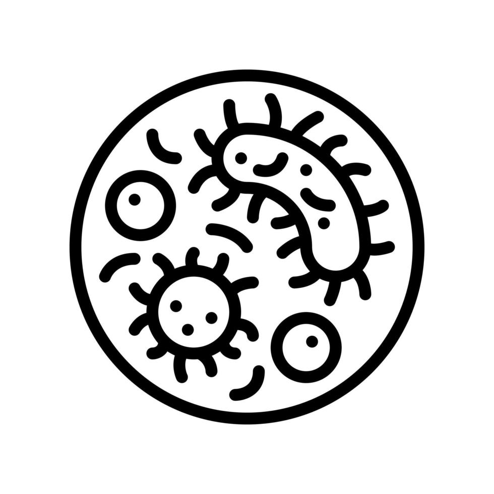 Symbol für den Linienstil von Bakterien. Vektorillustration für Grafikdesign, Website, App vektor
