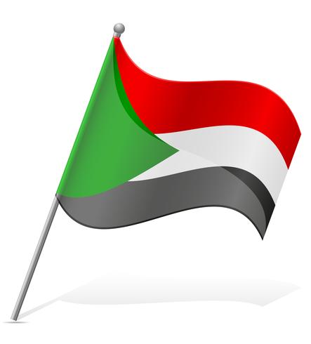 Flagge der Sudan-Vektor-Illustration vektor