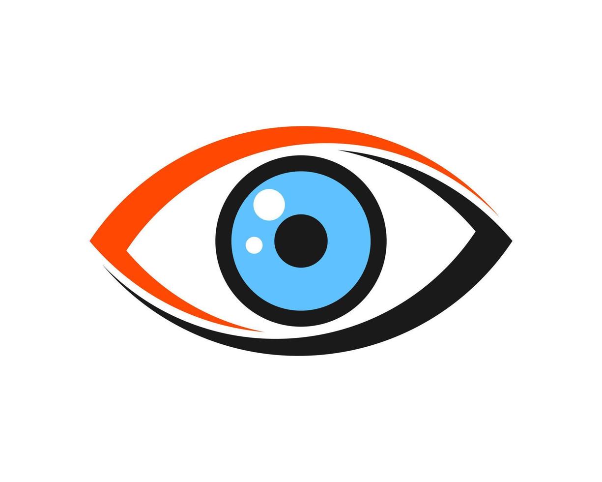 abstraktes Auge mit gesunder Augenlinse im Inneren vektor