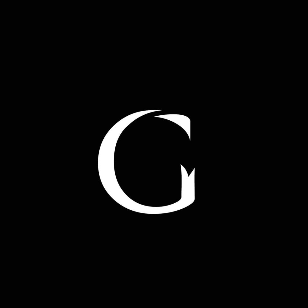 das logo des buchstaben g ist einfach und elegant vektor