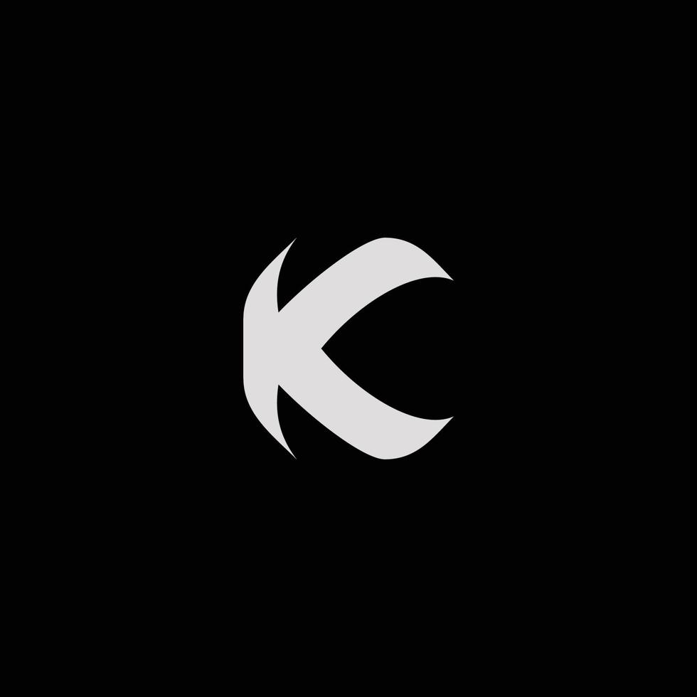 das initials k logo ist schlicht und modern.... vektor