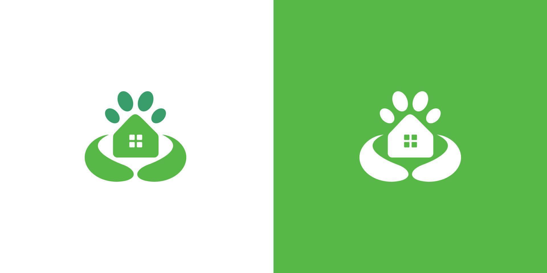 Das einfache und moderne Logo-Design von Pet Spots ist für das Heimtiergeschäft geeignet vektor