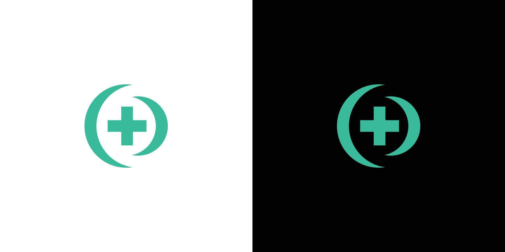enkel och modern bokstav o kombination hälsa logotypdesign vektor